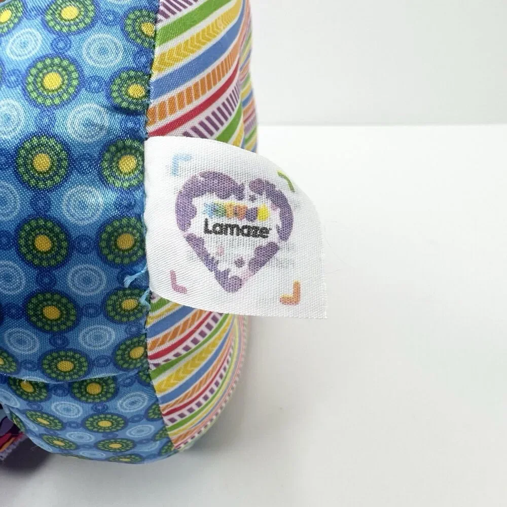 Lamaze Rainbow Stacking Rings Plush Rattle Crinkle Sensory Learning Baby Toy 9